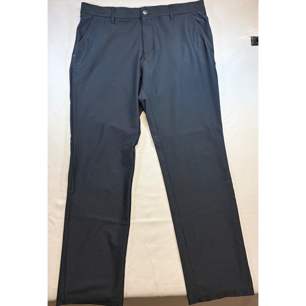 Adidas Golf Pants Mens 36x32 Black Stretch Performance Athletic Chino Athleiure
